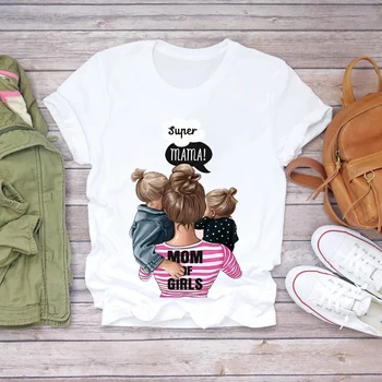 Top Marškinėliai Moteriški Vyriški Grafinis Moterų Tee Marškinėliai Moterims 2020 Animacinių filmų Momlife Momlife Vasaros Mielas Motina Ponia T-shirts