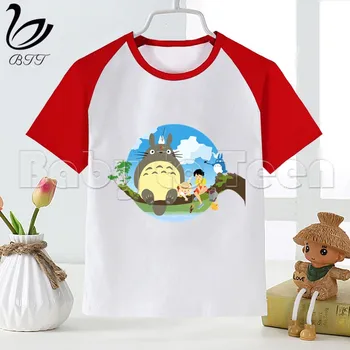 Totoro Naujas Juokingi Marškinėliai Berniukams Berniukas Marškinėliai Mados O-Kaklo, Vaikų Trumpomis Rankovėmis Tees Spausdinimo Vaikų Drabužiai