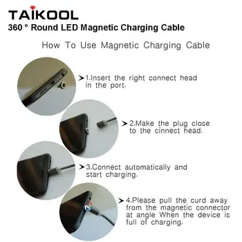Trijų Tipų Plug Magnetinio Adapteris Micro USB Jungtis Greito Įkrovimo Kroviklis, Duomenų Perdavimo, Mobiliųjų Telefonų Priedai