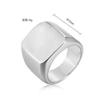 Ufine Mados Aikštė Žiedą graviruoti panda Titanium Steel vyriški Žiedas Lietos nerūdijančio plieno simbolis, Žiedai, papuošalai R111