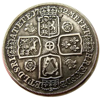 UK rinkinys(1732 1734 1735) 3pcs 1 Karūna George II Sidabro Padengtą Kopijuoti Monetos