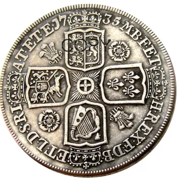 UK rinkinys(1732 1734 1735) 3pcs 1 Karūna George II Sidabro Padengtą Kopijuoti Monetos