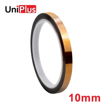 UniPlus 10mm Ruda Aukštai Temperatūrai Atsparus už Kapton Juosta Golden Finger klijuojamas Lipdukas 33m Ilgai Elektroninių Poliamido Juostų,