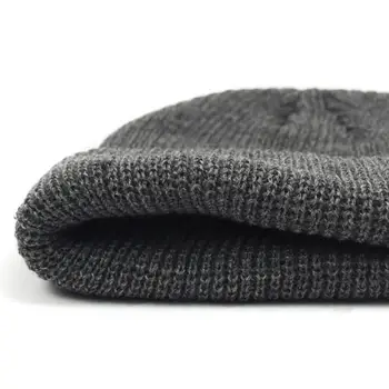 Unisex žiemą šiltas vyriškų megztinių kalpokių atsitiktinis manžetai brimless Hip-Hop skrybėlę trumpas melionas briaunoti slidinėjimo žvejys docker kepuraitės kepuraitė