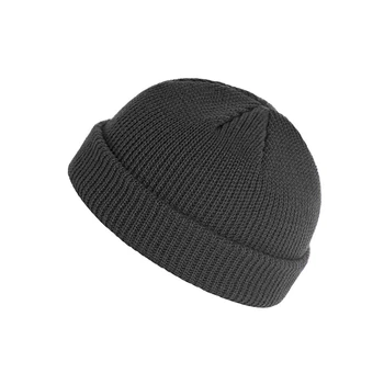Unisex žiemą šiltas vyriškų megztinių kalpokių atsitiktinis manžetai brimless Hip-Hop skrybėlę trumpas melionas briaunoti slidinėjimo žvejys docker kepuraitės kepuraitė