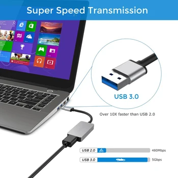 Usb adapteris USB 3.0 HDMI 1080p Windows7/8/10 latpop /kompiuterių priedai