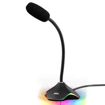 Usb Mic Žaidimų Kalbasi USB Mikrofonas Desktop PC Nešiojamas Powstro Kompiuterio Mikrofonas 360° Reguliuoti Laisvai Studija Kalbėjimo Mikrofonas