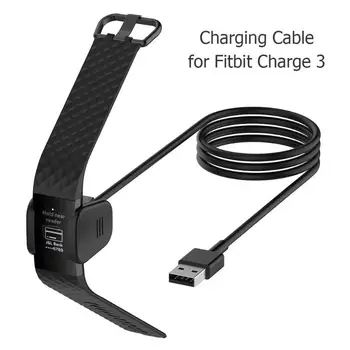 USB Įkroviklis Doko Adapteris 1m Įkrovimo Kabelis Fitbit Mokestis 3 širdies ritmo fitneso Apyrankės apyrankės Smart Grupė