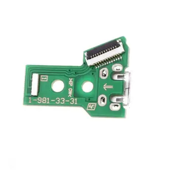 Už PS4 Valdytojas Micro-USB Įkrovimo Lizdas plokštės JDS-040 12-Pin Kabelis Uosto