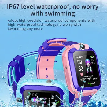 Vaikai Smart Žiūrėti IP67 atsparus Vandeniui LBS Vietą 1.44 Colių Jutiklinis Ekranas Laikrodis Nešiojami Prietaiso JAV Atsargos