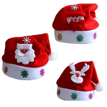 Vaikai Suaugusiųjų LED Kalėdų Skrybėlę Kalėdų Senelio Elnių, Sniego, Kalėdų Dovanos Bžūp Beanies Skrybėlės