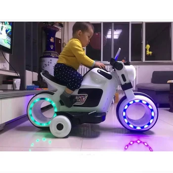 Vaikų elektros dviguba motociklo ratai dideli, triratis, Berniukas, mergaitė, 3-6 metų amžiaus kūdikis Gali sėdėti vaikas žaislas įkrovimo buteliuko kūdikis vežimas