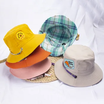 Vaikų grotelės žvejys skrybėlę vyrų, moterų, kūdikių baseine skrybėlę pavasario vasaros dvipusis saulės gobtuvu skrybėlę SL-07