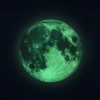 Vaikų Kilnojamojo Moon Star Spindinčią Tamsoje Lipdukas Nakties Danguje Kambario Sienos lipdukas, Decal