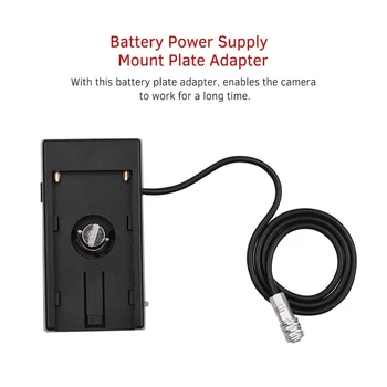 Vaizdo kamera DV Akumuliatoriaus Energijos Tiekimo Mount Plate Adapteris Blackic Kino Kišenėje Kameros BMPCC 4K Sony NP-F970 Baterija