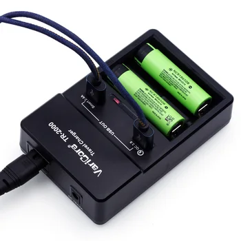 VariCore 18650 baterijos kroviklis TR-2000 ir QC3.0 18650 26650 AA, AAA tipo baterijos ir USB 5V mobiliųjų įrenginių Micro USB Kabelis.