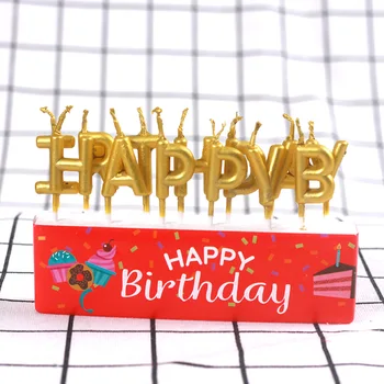 Vietos aukso aukso raidė žvakė aukso gimtadieniu žvakė šalis gimtadienio žvakės happybirthday
