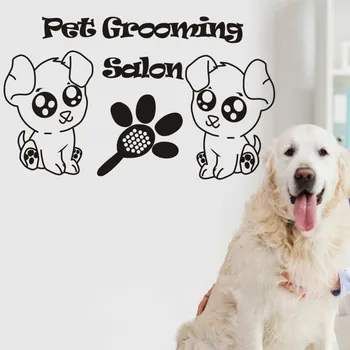 Viliojimo Salonas Decal Šuo Pet Shop Siena Lipdukas Plakatai Vinilo Meno, Lipdukai, Dekoras Freskos Pet Klinika Siena Lipdukas