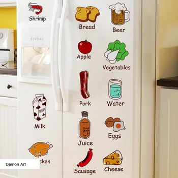 Virtuvės Šaldytuvas Logotipas Sienos Lipdukas 