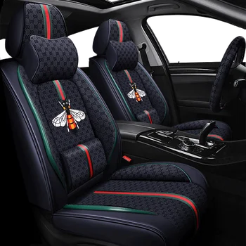 Visiška PU Oda automobilių sėdynės padengti linų pluošto auto sėdynės apima Chery a1 arrizo chery a3 e3 fulwin2 a13 j2 indis