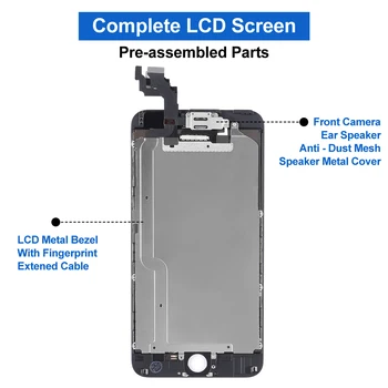 Visiškai Asamblėja LCD Ekranas skaitmeninis keitiklis iPhone 6P LCD Jutiklinis Ekranas, 