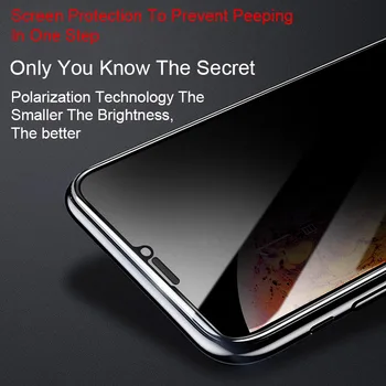 Visą Privatumo Grūdintas Stiklas Anti Spy Aukštos raiškos Įbrėžimams atsparus Ekrano apsaugos IPhoneX/XS