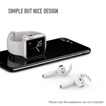 Vococal 2 Poros Eartips Minkštas neslystantis Ausinės, Ausų Kabliukai Apima AirPods 1 2 Apple iPhone EarPods Ausines Priedai