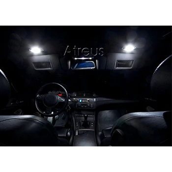 VW Golf GTi EOS Jetta Passat CC Polo Scirocco Tiguan Touareg 12V Automobilio LED Tuštybės Veidrodis, Apšvietimas Baltos spalvos Kupolas Lempos