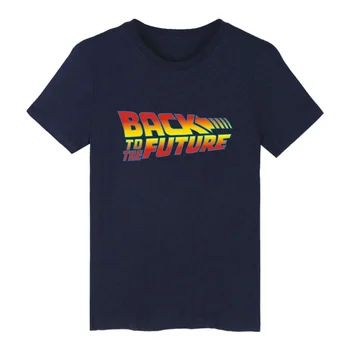 Vyriški Atgal į Ateitį Marškinėliai Atsitiktinis patogiai Tee Viršūnes Suaugusio vyro Laiškas Išspausdintas Dizaino T-shirt medvilnės cool Trumpas Rankovės