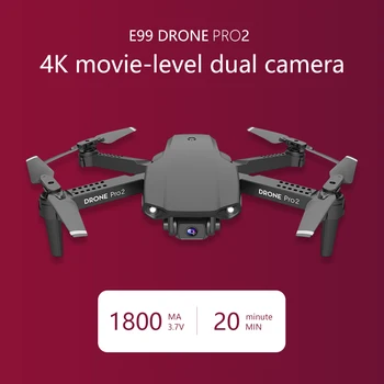 Wecute LSKJ E99 Pro2 RC Drone 4K HD Dual Camera WIFI FPV aerofotografija Sraigtasparnis, Sulankstomas Quadcopter Dron Žaislai vaikams