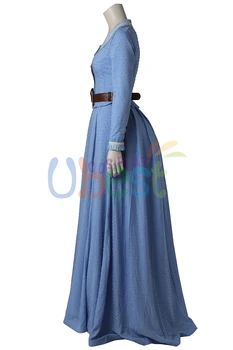 Westworld Dolores Abernathy Cosplay Kostiumas Helovinas Mėlyna Suknelė