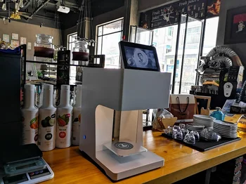 Wifi versija Valgomieji dažai gėrimų, sausainių, kavos spausdintuvas selfie kavos spausdintuvas priėmimo mašina, su CE