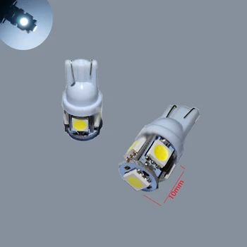 X2 W5W, LED lemputes, SMD 5050 šviesos lempa Balta 6000K 6W Buld 12V DC
