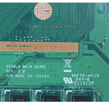 X550LD Plokštė REV2.0 i3 CPU, 4GB GT820M Už Asus X550L Y581L X552L R510L X550LN X550LC Nešiojamas plokštė X550LD Mainboard