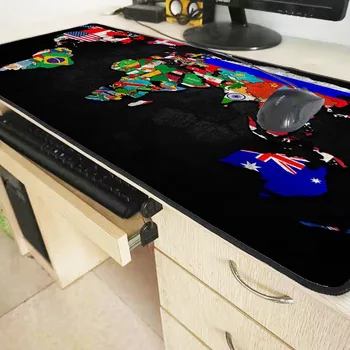 XGZ Žaidimų Pelės Mygtukai Didelis Gamer Didelis Kilimėlis Kompiuterio padas Guminis Pasaulio Žemėlapyje Mause Žaidimas Klaviatūros Stalas XXL