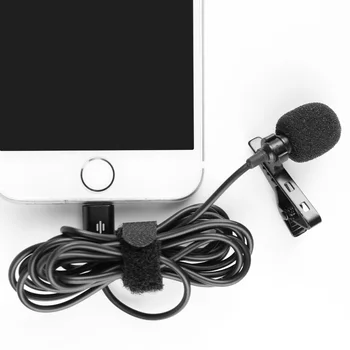YC-LM10 II Telefonas, Vaizdo Garso Įrašymo Lavalier Kondensatoriaus Mikrofonas skirtas iPhone 8 7 6 5 4S, 4 ipad, Huawei Sumsang HTC kaip-LM10
