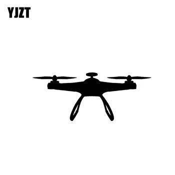 YJZT 12.8 CM*5.2 CM Pilotas Vinilo Decal Automobilių Lipdukas Quadcopter UAV Juoda/Sidabrinė C3-0173