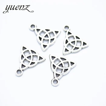 YuenZ 20pcs Geometry Dizainas Pakabukai Antikvariniai Sidabro spalvos Trikampis Karolius, Papuošalai Priėmimo 