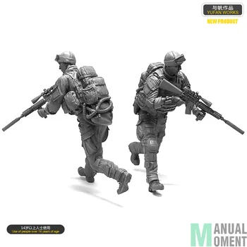YUFAN Miniatiūriniai 1/35 JAV karinio jūrų Laivyno Seal Commando Atskirų Kareivis Derva Modelis Paveikslas Rinkinys LOO-32