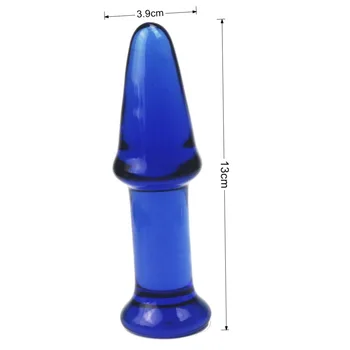 Zawalcowany stiklas butt plug su T-juostoje bazės matavimo analinis malonumas vaidmuo žaisti Suaugusiųjų Sekso Žaislas Sekso Produktai moteris gėjų 13cm
