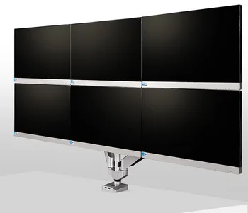 Šešių LCD Monitoriaus Ekranų Laikiklis Sukasi Ekrano Darbalaukio Kalno Stebėti Ginklų Tinka 10