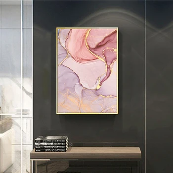 Šiaurės Minimalistinio Stiliaus Tapybos Drobės Rožinė, Violetinė Kabo Sienos Meno Kambarį Miegamojo, Biuro Apdailos Plakatas