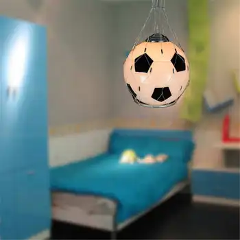 šiuolaikinės kūrybos Futbolo led sieniniai šviestuvai Vaikams miegamojo puošmena Vaikų Kambarys stiklo kabo lempa berniukų tyrimo šviesos armatūra