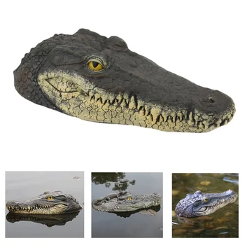 Šiuolaikinės Plūduriuojantis Krokodilo Galva Gyvūnų Figūrėlės Vandens Masalui Sodas, Tvenkinys Meno Apdailos Kontrolės Papuošalai Naujas
