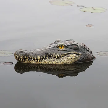 Šiuolaikinės Plūduriuojantis Krokodilo Galva Gyvūnų Figūrėlės Vandens Masalui Sodas, Tvenkinys Meno Apdailos Kontrolės Papuošalai Naujas