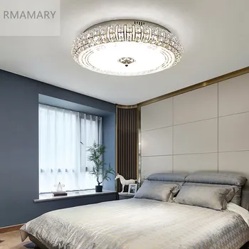 Šiuolaikinės sidabro, aukso lubų lempa kristalų 3colors Balta šiltai balta LED apvalus kambarį led šviesos kristalų sienų lubų šviesos