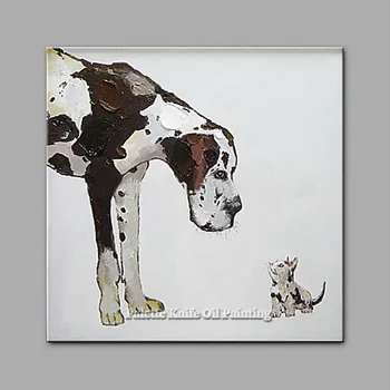 Šuo tapybos Ant Drobės Sienos meno Nuotrauką Kambarį namų dekoro Pop art šuo šiuolaikinio abstraktaus rankomis dažyti gyvūnų sienos decor144