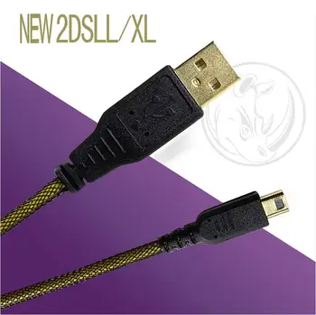 Žaidimas priedai paauksuoti Port USB Kabelis Skirtas Nintendo Naujas 2DSLL/XL & 3DS 3DS XL 3DS LL USB Įkrovimo įkroviklio Kabelį