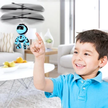 Žaidimas Su LED Šviesos Drone Vaikai RC Sraigtasparnis Mini Infraraudonųjų spindulių Indukcijos Roboto Projektavimo Plaukioja Vertus, Valdymo Lauko Žaislai, Dovanos