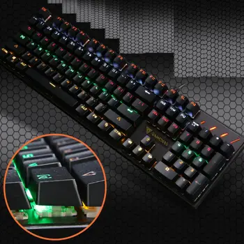 Žaidimų Klaviatūra Linijinis Veiksmas/Keyclick Mechaninė Klaviatūra Nešiojamojo kompiuterio Darbalaukio Elektromechaniniai RGB Apšvietimas